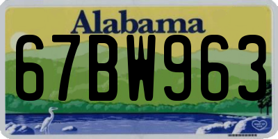 AL license plate 67BW963