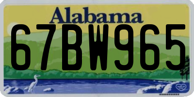 AL license plate 67BW965