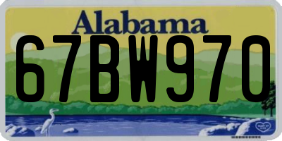 AL license plate 67BW970
