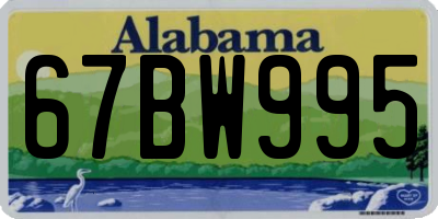 AL license plate 67BW995