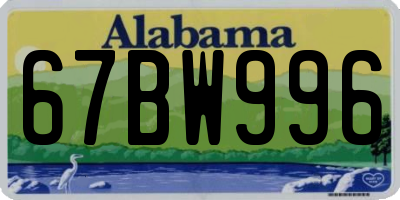 AL license plate 67BW996