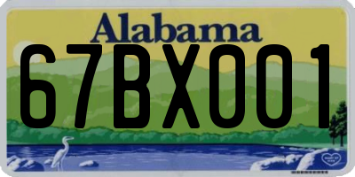 AL license plate 67BX001