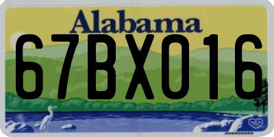 AL license plate 67BX016