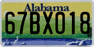 AL license plate 67BX018