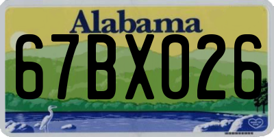 AL license plate 67BX026
