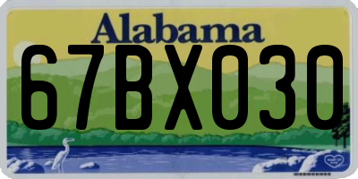 AL license plate 67BX030