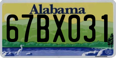 AL license plate 67BX031