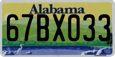 AL license plate 67BX033