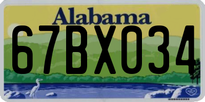AL license plate 67BX034