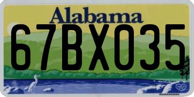 AL license plate 67BX035