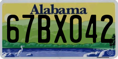 AL license plate 67BX042