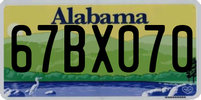 AL license plate 67BX070