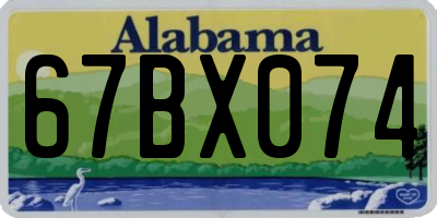 AL license plate 67BX074