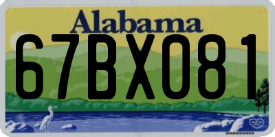 AL license plate 67BX081