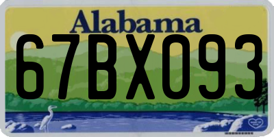 AL license plate 67BX093