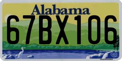AL license plate 67BX106