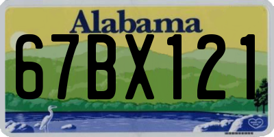 AL license plate 67BX121
