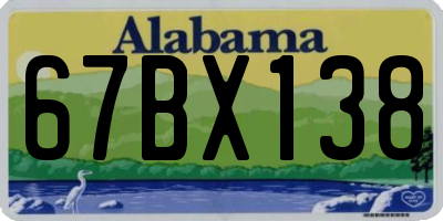 AL license plate 67BX138