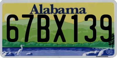 AL license plate 67BX139