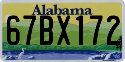 AL license plate 67BX172