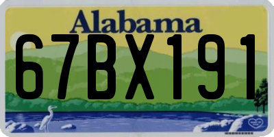 AL license plate 67BX191