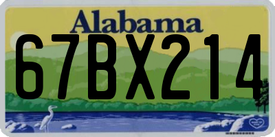 AL license plate 67BX214