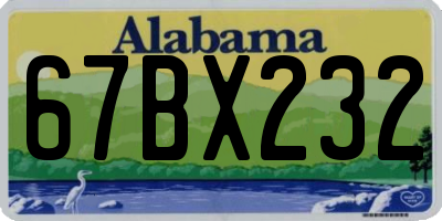 AL license plate 67BX232