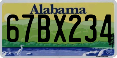 AL license plate 67BX234