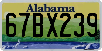 AL license plate 67BX239