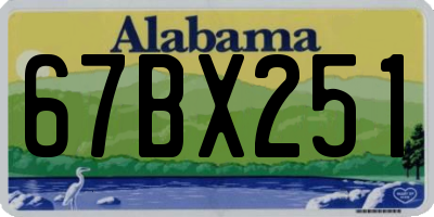 AL license plate 67BX251