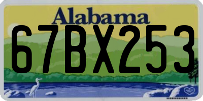 AL license plate 67BX253