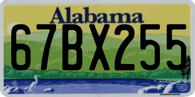 AL license plate 67BX255