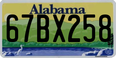 AL license plate 67BX258