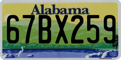 AL license plate 67BX259