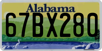 AL license plate 67BX280