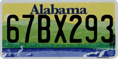 AL license plate 67BX293