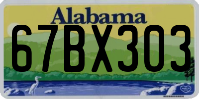 AL license plate 67BX303
