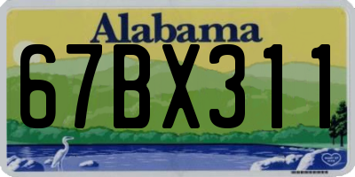 AL license plate 67BX311