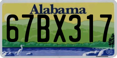 AL license plate 67BX317