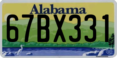 AL license plate 67BX331