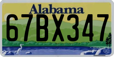 AL license plate 67BX347