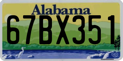 AL license plate 67BX351