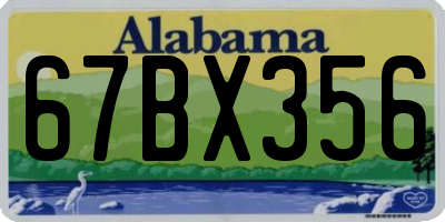 AL license plate 67BX356