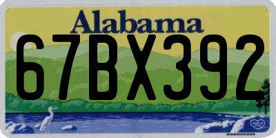 AL license plate 67BX392