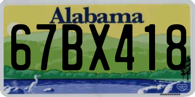 AL license plate 67BX418