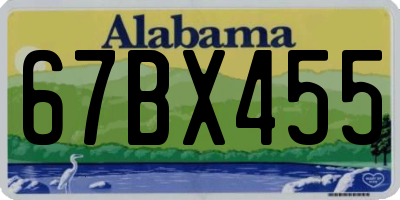 AL license plate 67BX455