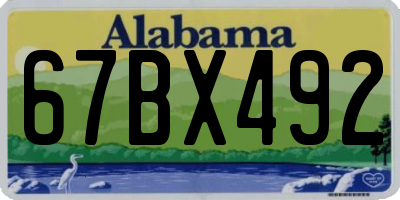 AL license plate 67BX492