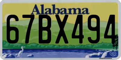 AL license plate 67BX494