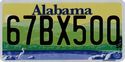 AL license plate 67BX500