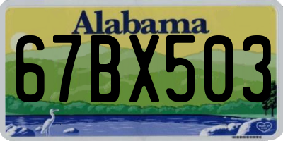 AL license plate 67BX503
